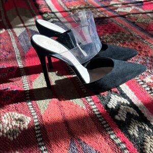 SCHUTZ Black and Clear Heels